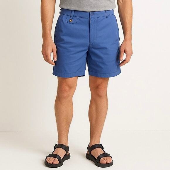 Haband Men’s Blue Casual Y2K Shorts Size 38 Cotton Blend Pockets Classic Fit - Picture 1 of 8